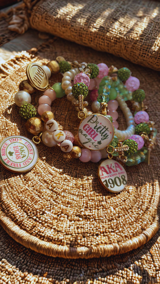 Alpha Kappa Alpha Specialty Pieces (4-5 Custom Charms)