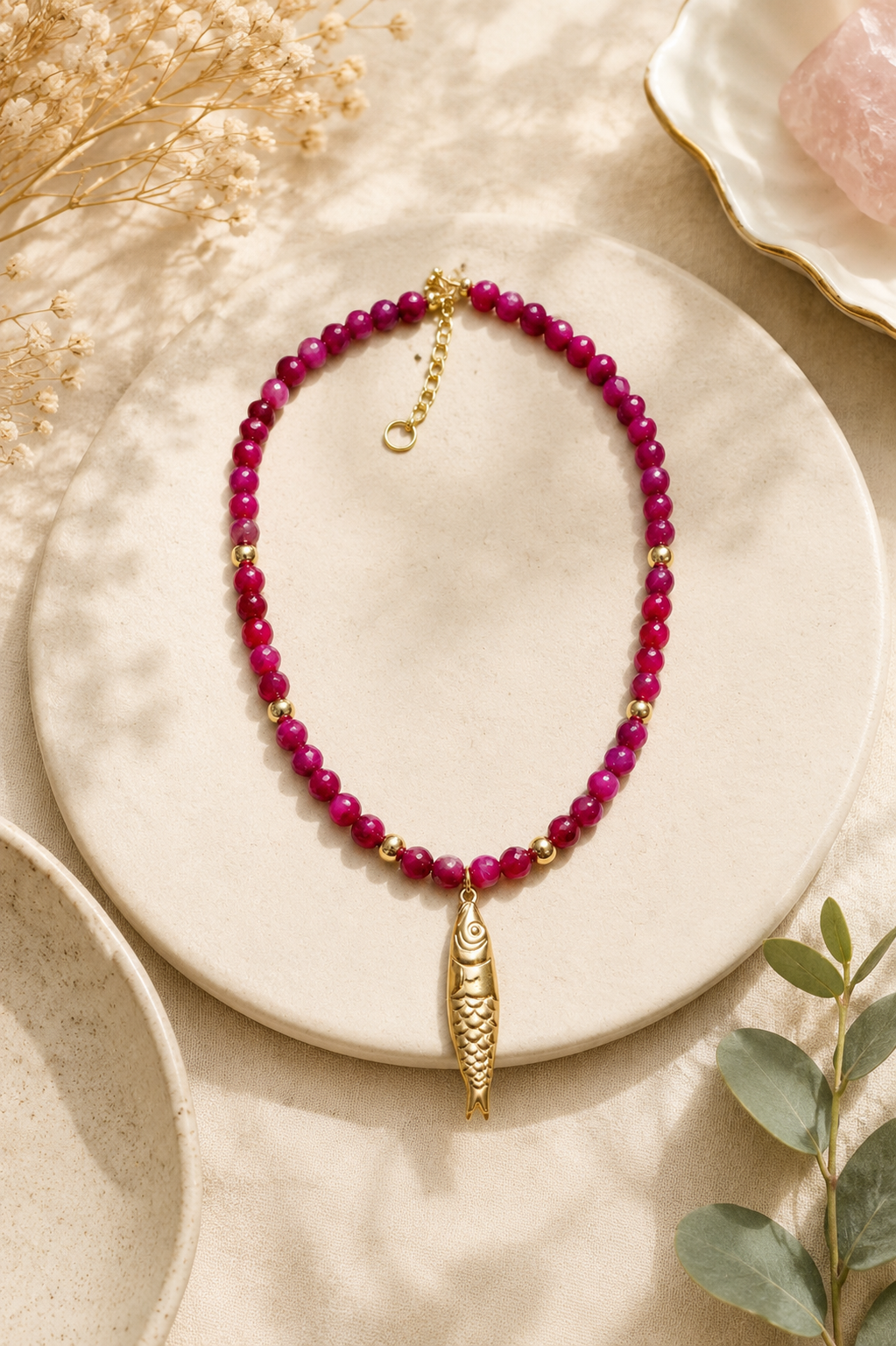 Cast Your Nets Agate Necklace